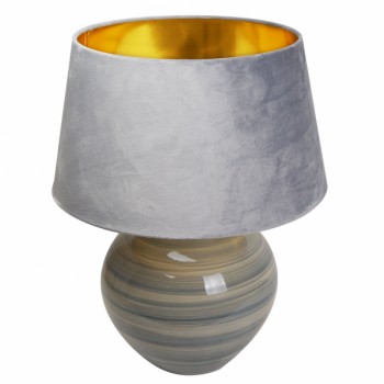 Distribuidor - Lâmpadas Diversas | Sobre Mesas Decoração | SOBREMESA BETTA 1XE27 GRIS BRILLO 58X45X45 CM Ref: 134471028